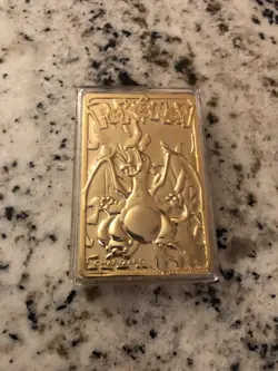 Pokemon 23K Gold Plated Trading Card Charizard #06, 1999 - Image 3