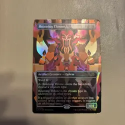 MTG Magic The Gathering Roaming Throne Alt Art Borderless FOIL - Poor - Image 1