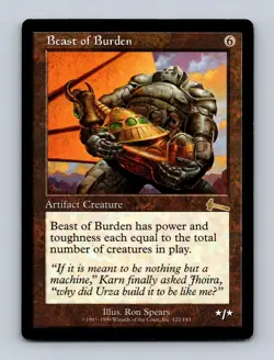 Beast of Burden Urza's Legacy Non-Foil MTG LP - Image 1