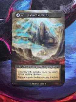 Sorcery: Contested Realm Sow the Earth Unique Regular NM (GT) - Image 1