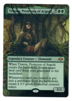 Titania Protector of Argoth Altered Full Art MTG Magic Commander Borderless Gift - Image 1