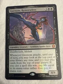 MTG Magic Gwenom Remorseless 0286 Promo Marvel Spider-Man Gift Box Exclusive NM - Image 1