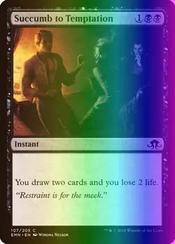 MTG Magic the Gathering Succumb to Temptation (107/234) Eldritch Moon LP FOIL - Image 1