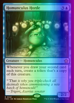 MTG Magic the Gathering Homunculus Horde (41/789) Foundations LP FOIL - Image 1