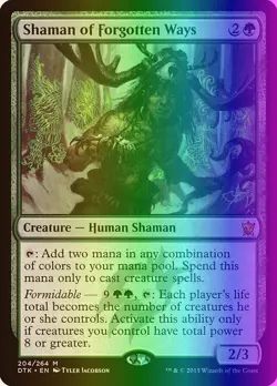 MTG Shaman of Forgotten Ways (204/272) Dragons of Tarkir LP FOIL - Image 1