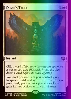 MTG Magic the Gathering Dawn's Truce (9/452) Bloomburrow LP FOIL - Image 1