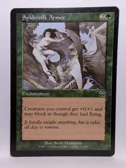 MTG Spidersilk Armor Mercadian Masques MMQ 273/350 Regular Uncommon - Image 1