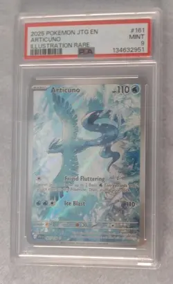 2025 POKEMON Journey Together ARTICUNO #161 Illustration Rare MINT PSA 9 - Image 1