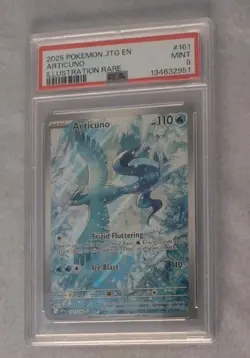 2025 POKEMON Journey Together ARTICUNO #161 Illustration Rare MINT PSA 9 - Image 2