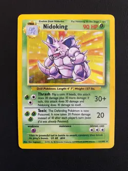 Pokemon TCG Nidoking Base Set 11/102 Holo 1999-2000 Wizards Base Set... - Image 1