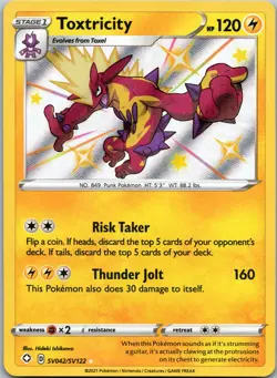 Pokemon Toxtricity Shiny Holo Rare Shining Fates: Shiny Vault SV042/SV122 NM - Image 1