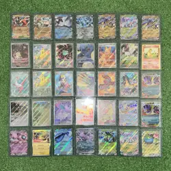Lot Of 35 Pack Fresh Sleeved Pokemon SIR’s Holo’s And EX’s + Mystery Gift - Image 1