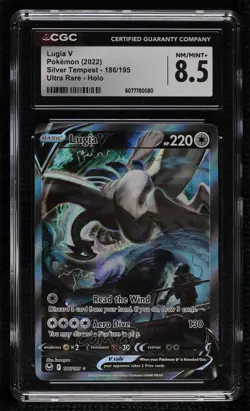 Lugia V Ultra Rare Pokemon Sword & Shield Silver Tempest CGC 8.5 - Image 1