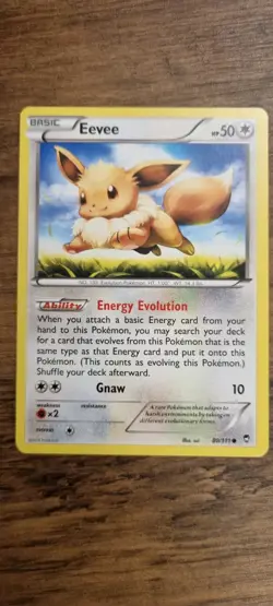 Eevee - Pokemon TCG - LP - Common - Furious Fists - Free UK P&P - Image 1
