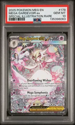 2025 POKEMON MEG EN-MEGA EVOLUTION #178 MEGA GARDEVOIR EX PSA 10 - Image 1