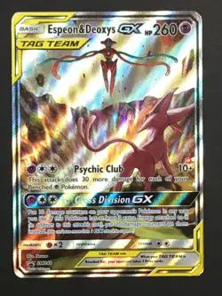 Pokemon SM Black Star Promo #SM240 Espeon & Deoxys GX Tag Team (description) - Image 1