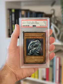 2002 YU-GI-OH! BLUE-EYES WHITE DRAGON SDK-001 PSA 3 VG - Image 1