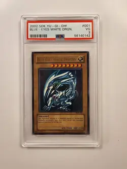 2002 YU-GI-OH! BLUE-EYES WHITE DRAGON SDK-001 PSA 3 VG - Image 2