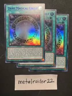 Yugioh 3x Dark Magical Circle Ultra Rare (Blue) LDS3-EN093 Near Mint 1st Edition - Image 1