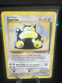 Pokemon TCG Snorlax Card 30/130 Base Set 2 Vintage Non-Holo Rare - Image 1