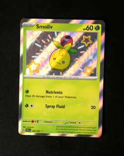 Pokemon Card TCG - Smoliv 102/091 - Paldean Fates - Baby Shiny Rare - NM ⭐ - Image 1