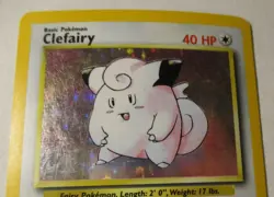 Pokemon TCG Base Set Unlimited Clefairy Holo Card 5/102 Vintage 1999 Played - Image 4