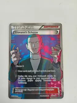 Pokemon Giovanni's Scheme Full Art Trainer Card 162/162 Holo Rare NM - Image 1