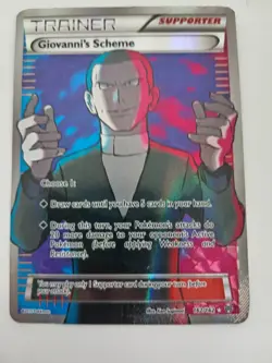 Pokemon Giovanni's Scheme Full Art Trainer Card 162/162 Holo Rare NM - Image 2