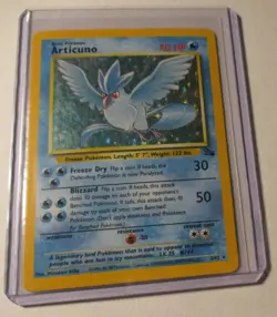 Pokemon TCG Fossil Articuno Holo Card 2/62 Played Vintage 1999 Collectible - Image 1