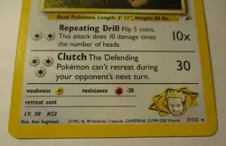 Pokemon TCG Gym Heroes Lt. Surge's Fearow 7/132 Holo Card 2000 Played Vintage - Image 5