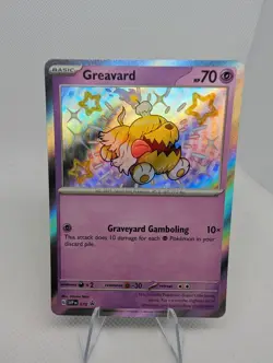 Greavard SVP 070 Paldean Fates Black Star Promo Baby Shiny Pokemon Card NM - Image 1