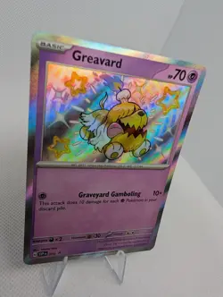 Greavard SVP 070 Paldean Fates Black Star Promo Baby Shiny Pokemon Card NM - Image 2