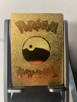 Pokemon Card Tag Cosplay Pikachu Mega Rayquaza 780HP Gold Foil Fan Art - Image 2
