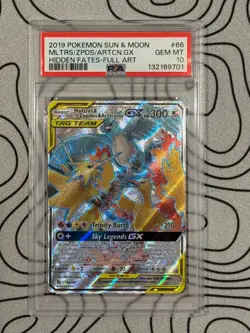 2019 Pokemon SM MLTRS/ZPDS/ARTCN GX Hidden Fates Full Art 66 PSA 10 Graded Card - Image 3
