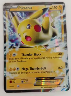 Pokemon Pikachu EX Trading Card XY Black Star Promos XY174 Holo TCG #Live - Image 1