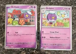 Pokemon Mega Evolutions Black Star Promo Drifloon MEP 005 Drifblim MEP 006 - Image 1