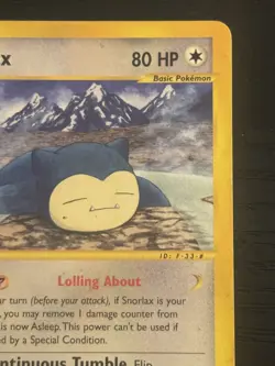 2003 Pokemon TCG Snorlax 100/144 Non-Holo Skyridge LP - Image 3