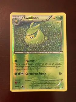 Swadloon 6/119 Reverse Holo XY Phantom Forces Pokemon TCG LP - Image 1