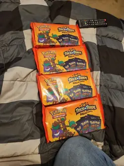 4 Pokemon TCG Trick Or Trade 2024 BOOster Bundle 35 Packs (Unopened) - Image 1