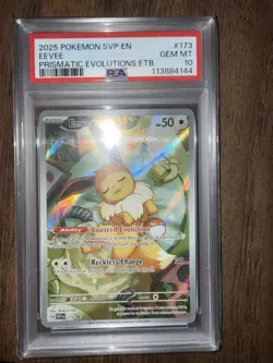 Pokemon TCG Eevee 173 Holo Promo Prismatic Evolutions PSA 10 Gem Mint 2025 - Image 1