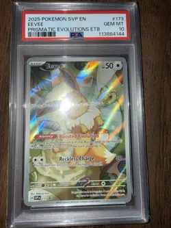 Pokemon TCG Eevee 173 Holo Promo Prismatic Evolutions PSA 10 Gem Mint 2025 - Image 2
