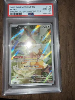 Pokemon TCG Eevee 173 Holo Promo Prismatic Evolutions PSA 10 Gem Mint 2025 - Image 3