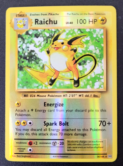 Pokemon TCG XY Evolutions Raichu Reverse Holo Rare 36/108 NM/M Condition - Image 1