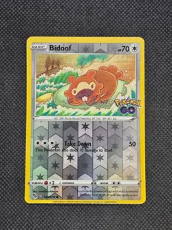 Bidoof 059/078 Reverse Holo Ditto Sticker Unpeeled Pokemon TCG Pokemon Go - Image 1