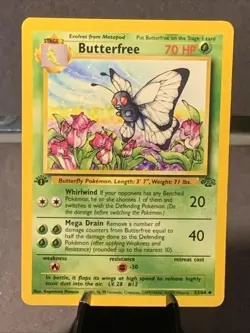 Pokemon TCG Butterfree 1st Edition #33/64 Pokemon Jungle Set Unlimited WOTC VTG - Image 1