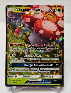 Vileplume GX 4/236 Ultra Rare Sun & Moon Cosmic Eclipse Pokemon 661 - Image 1