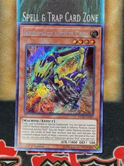 Yugioh Infinitrack Anchor Drill INCH-EN002 Secret Rare 1st Ed LP - Image 1