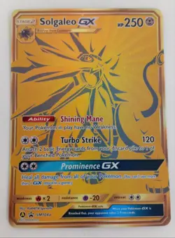 Pokemon Solgaleo GX Trading Card SM Black Star Promo Holo TCG Collectable #Live - Image 1