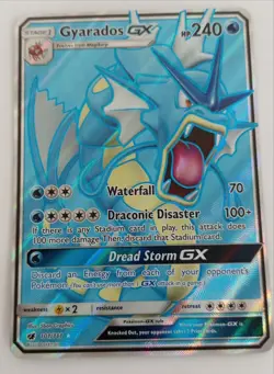 Pokemon Gyarados GX Trading Card SM Crimson Invasion 101/111 Full Art Holo #Live - Image 1