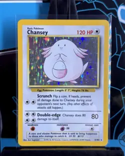 Chansey 3/102 Base Set Holo Rare WOTC Pokemon Card - Near Mint Condition - Image 4